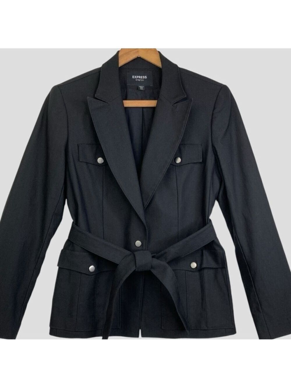 Vintage Express Women’s Military Style Utility Blazer Jacket Power Dressing Sz.S - Picture 3 of 9